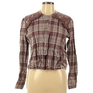 Long Sleeve Plaid Button Down Shirt